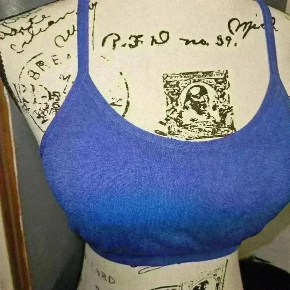 Jockey Womans Blue Padded Sports Bra - Picture 5 of 9